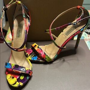 Steve Madden Red and Pink Heels Vibrant Strappy Sandals